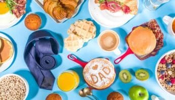 Nutrition-rich breakfast spread with healthy foods, fruits, coffee, and granola for fitness and wellness.