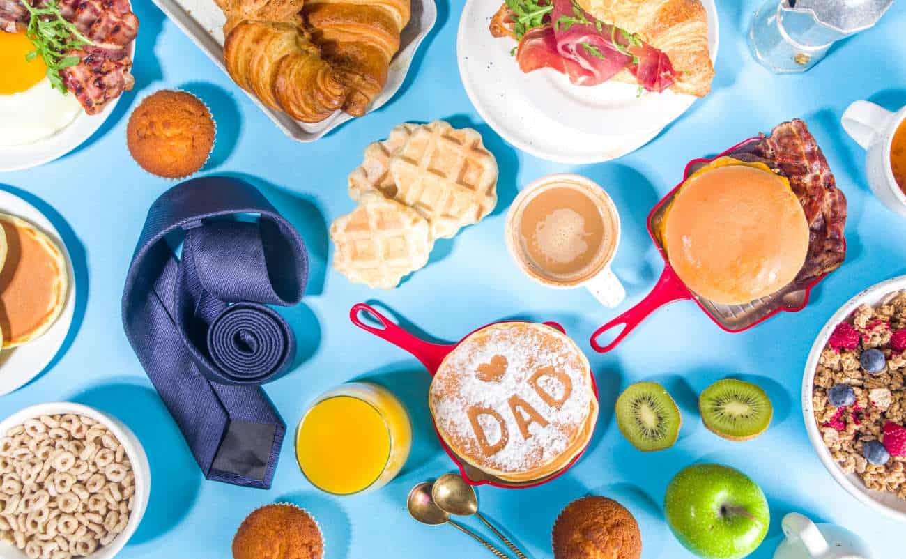 Nutrition-rich breakfast spread with healthy foods, fruits, coffee, and granola for fitness and wellness.