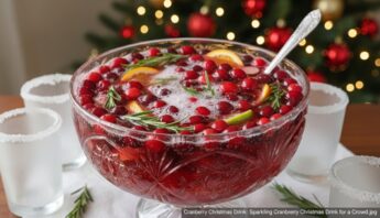Cranberry Christmas Drink: Sparkling Cranberry Christmas Drink for a Crowd