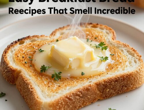 Butter melting on toasted bread