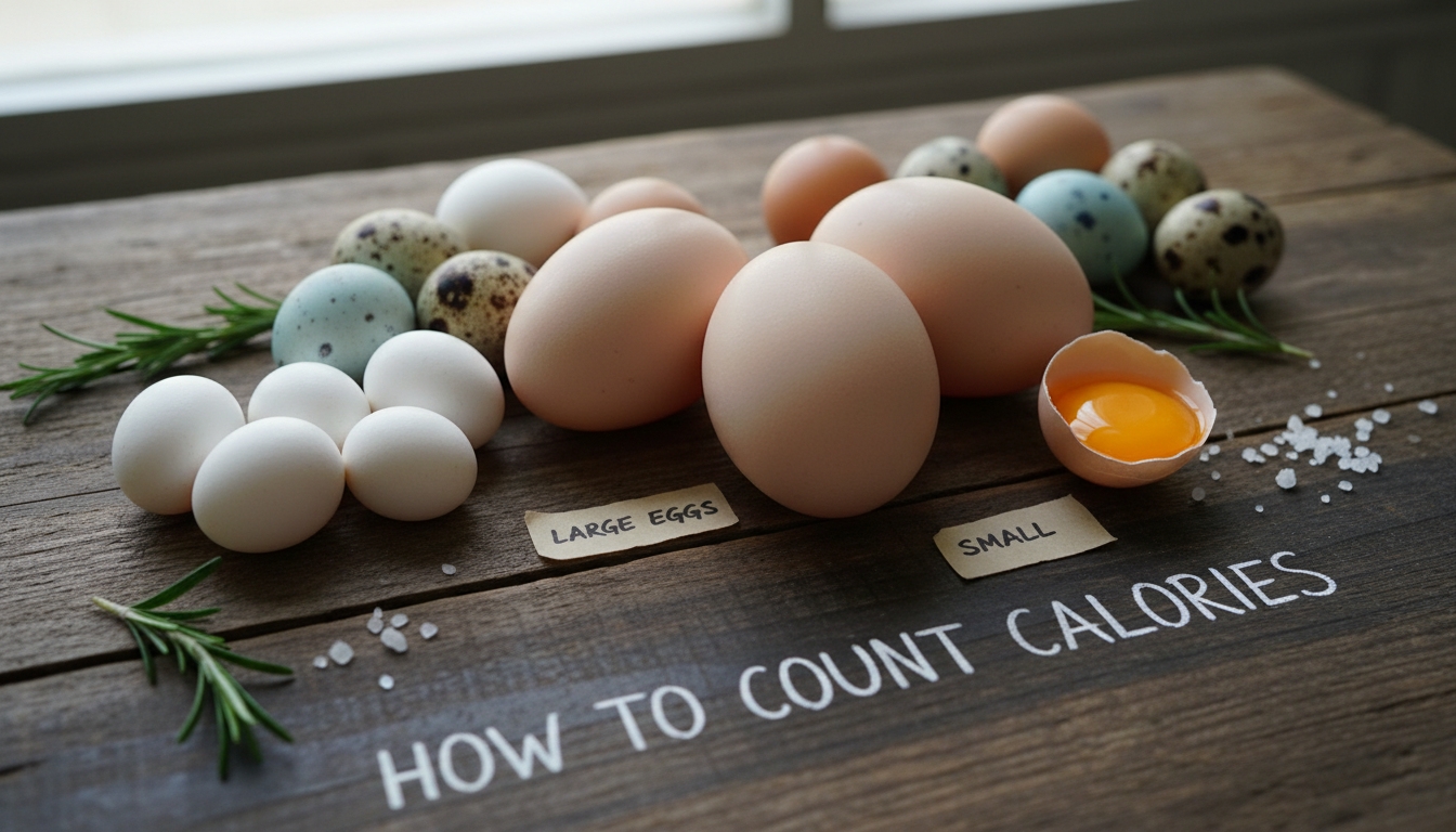 How To Count Calories Large vs Small Eggs