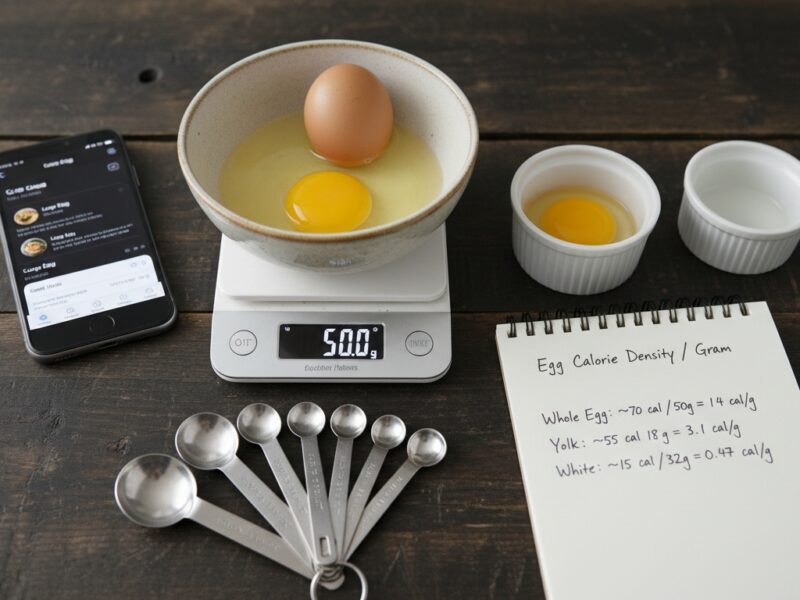 How to Compare Egg Calorie Density Per Gram