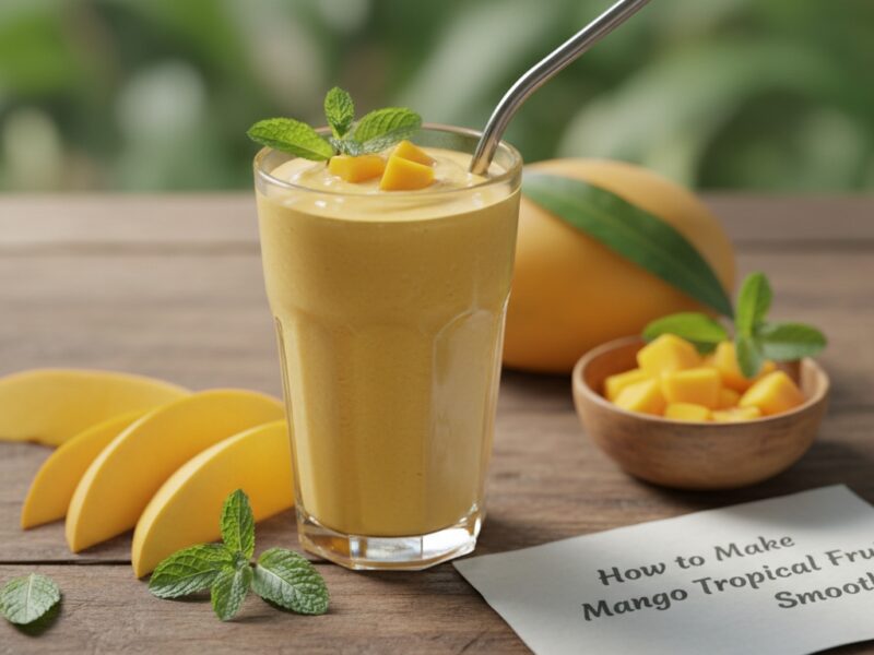 How to Make Mango Tropical Fruit Smoothies