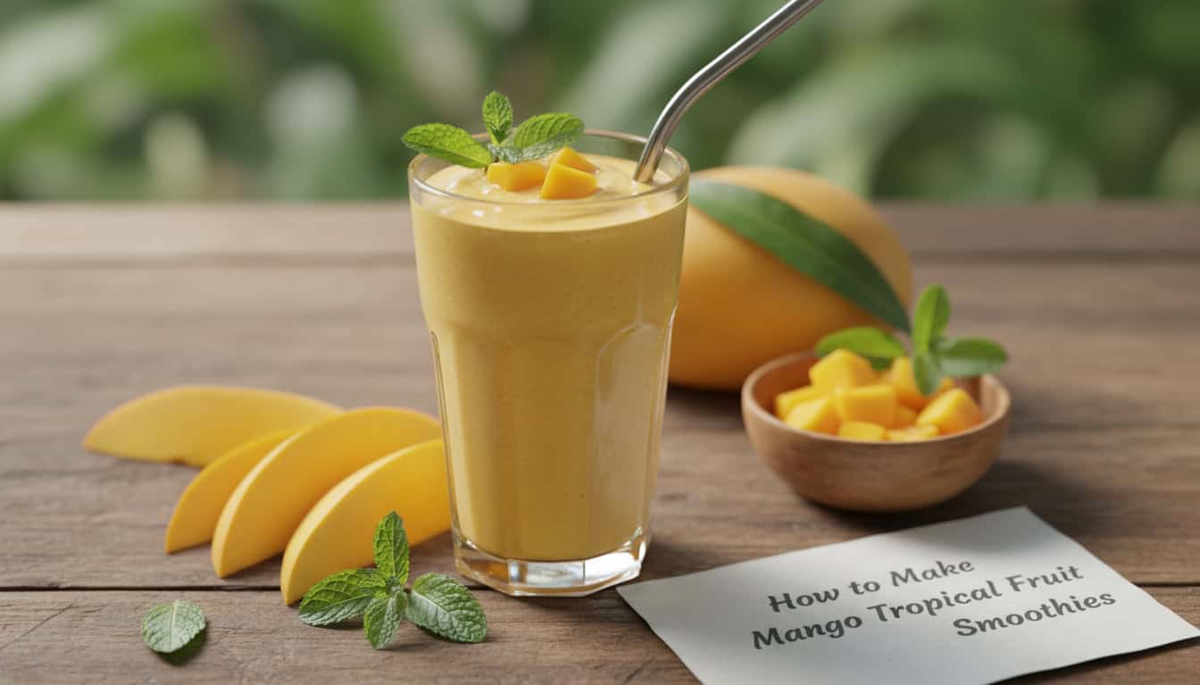 How to Make Mango Tropical Fruit Smoothies