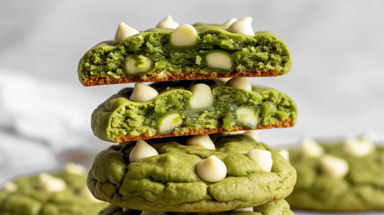 Soft Matcha White Chocolate Cookies Recipe