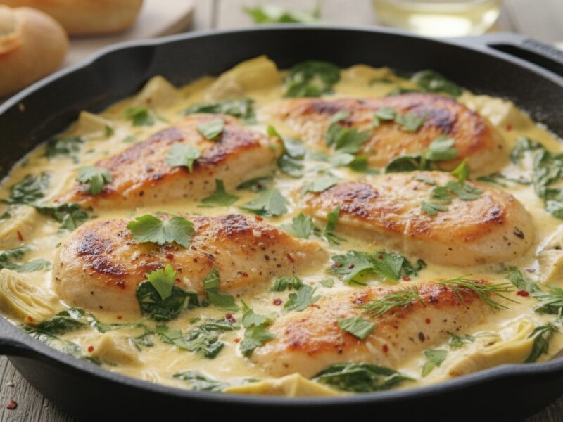 Spinach_Artichoke_Chicken_Is_the_Creamy_OnePan_Dinner_That_Feels_Like_a_Treat_Not_a_Chore