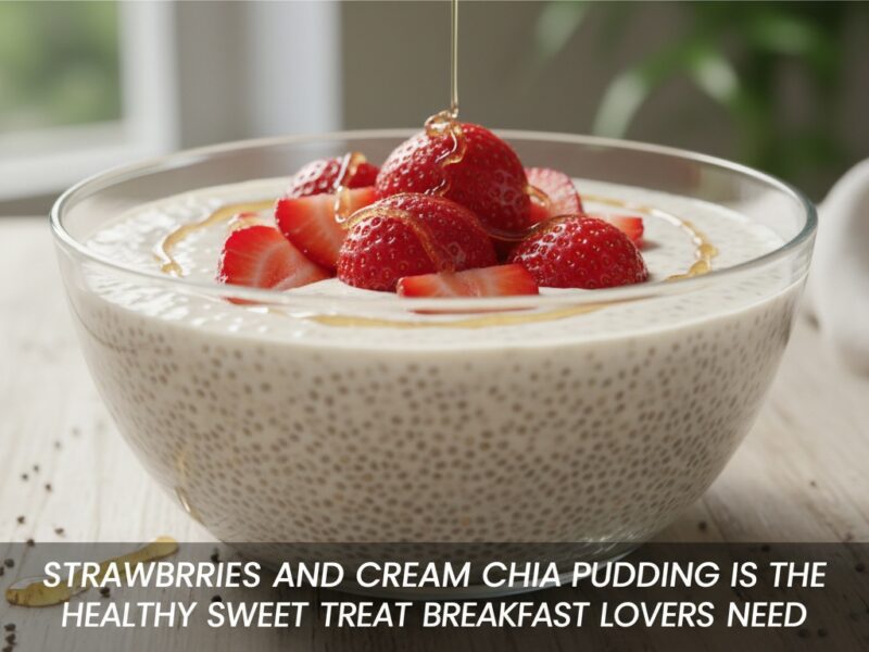Strawberries and Cream Chia Pudding Is the Healthy Sweet Treat Breakfast Lovers Need