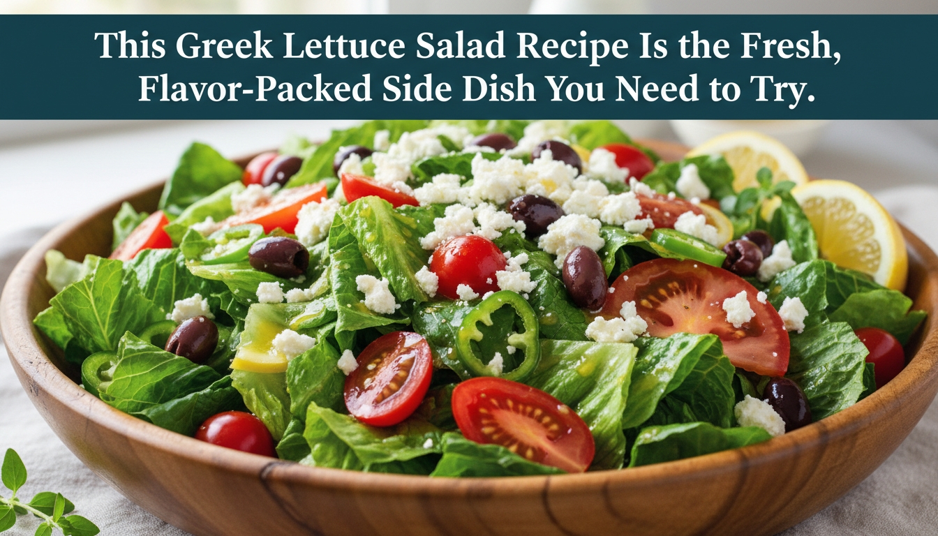 This Greek Lettuce Salad Recipe Is the Fresh FlavorPacked Side Dish You Need to Try