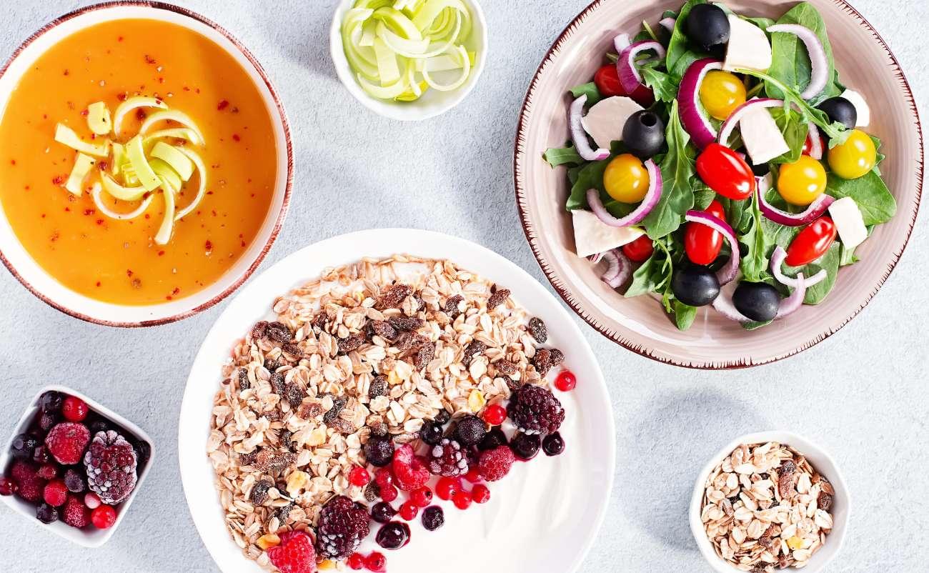 Sweet and savory breakfast bowls featuring fresh berries, oats, and smoothies for health-conscious nutrition and energy. Perfect for a nutritious start to your day.
