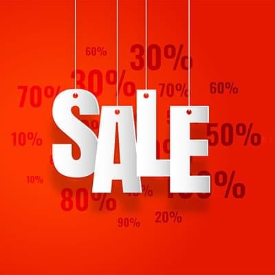 sale buy now offer with mega sale sign