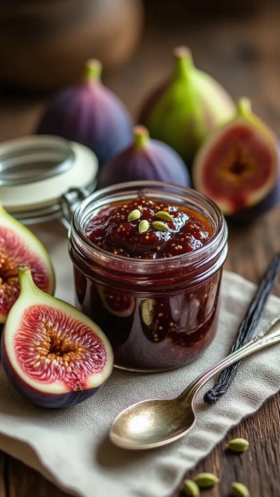 aromatic vanilla cardamom fig jam