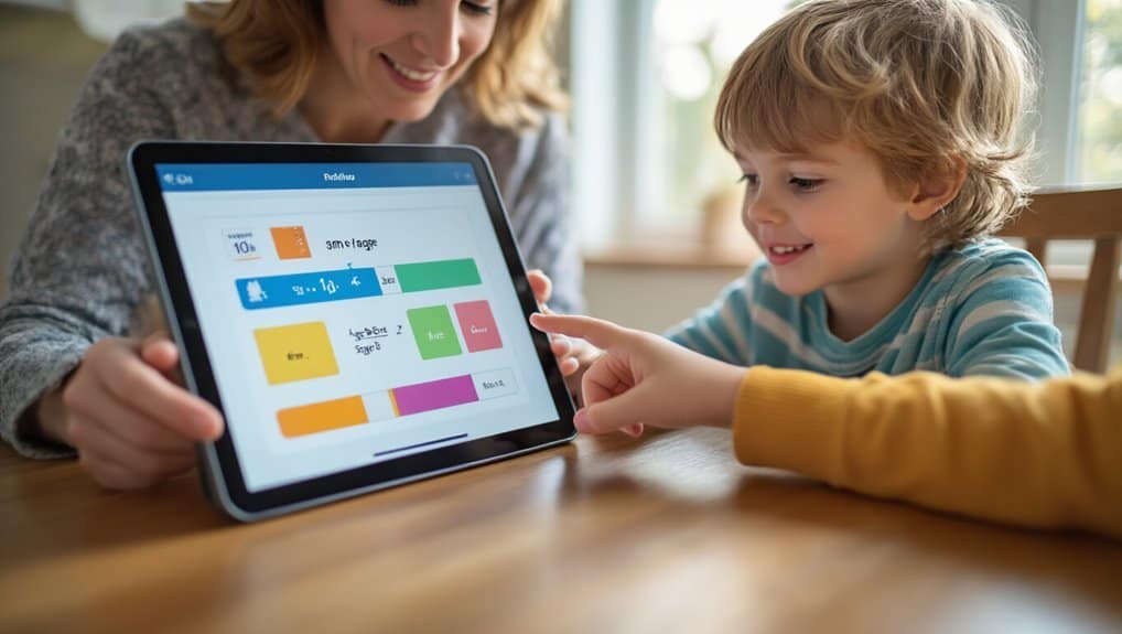 How to Use a BMI Calculator by Age Step-by-Step Guide 3 Healthy child and woman using a fitness app on a tablet to monitor health data.