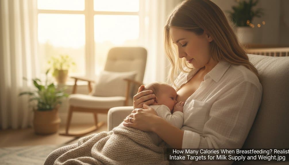 A mother breastfeeds her infant at home, highlighting bonding and nutrition, with a cozy, well-lit background emphasizing comfort and natural health.