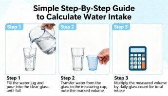 Hydration, water intake, hydration tips, water measurement, health hydration guide.