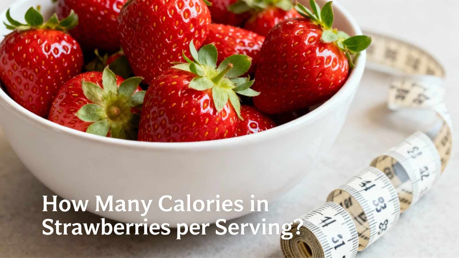 Fresh strawberries in a white bowl, measuring tape, healthy fruit, nutrition, diet, weight management, health-conscious, natural snacks, food, summertime, wellness, calorie counting, fitness, balanced diet, starting a healthy lifestyle, nutritious choices, low-calorie fruit, dessert, fresh produce, Start to Fit.