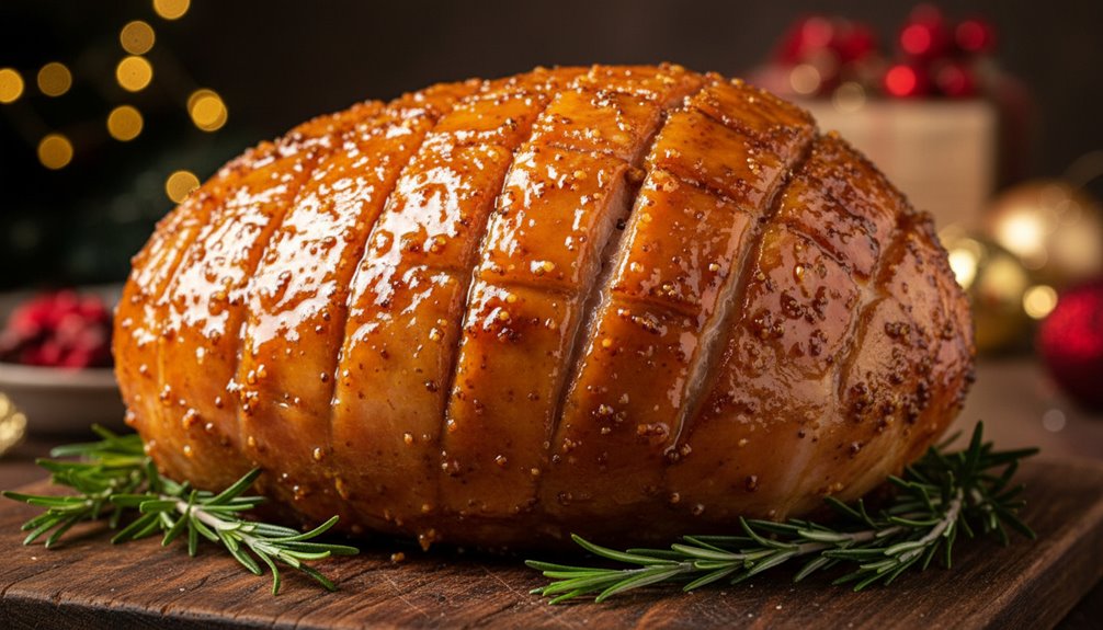 Christmas Gammon Recipe With Sticky Honey-Mustard Glaze 3 caramelized visually stunning flawless results optimal tenderness