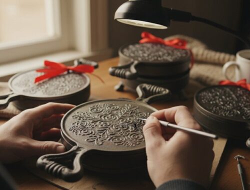 Crafting decorative desserts or holiday treats using detailed baking molds, perfect for festive celebrations or DIY gift ideas.