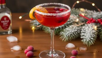 Christmas Cosmo Recipe With Cranberry and Triple Sec 12 festive cranberry cocktail with triple sec