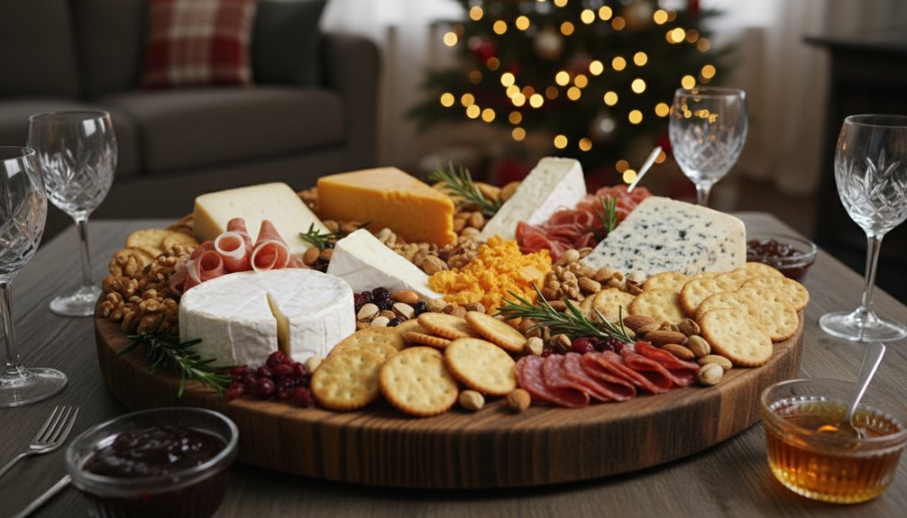 festive minimal effort crowd pleasing cheese charcuterie boards
