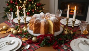 Fluffy Italian Pandoro Cake the Festive Dessert Trend Taking Over Holiday Tables This Year 13 Delicious Christmas cake on a holiday table with candles, ornaments, and holiday décor, perfect for celebrating Christmas with family and friends.