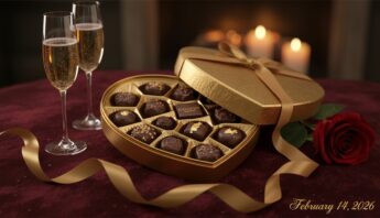 Is Godiva Still Worth It for Valentine's Day 2026? 12 Luxurious heart-shaped box of assorted chocolates and champagne glasses on a romantic Valentine's Day setting with candles and a red rose.