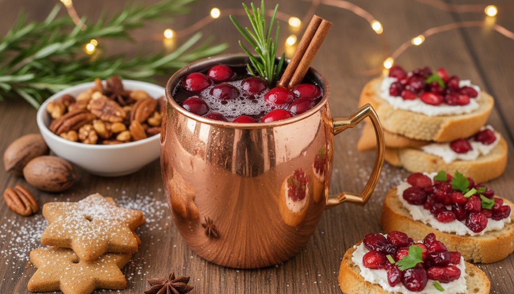 Christmas Mule With Cranberry and Cinnamon A Holiday Classic 2 holiday appetizer dessert pairings