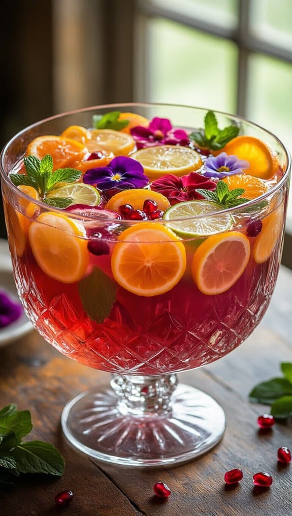 ice rings and garnishes