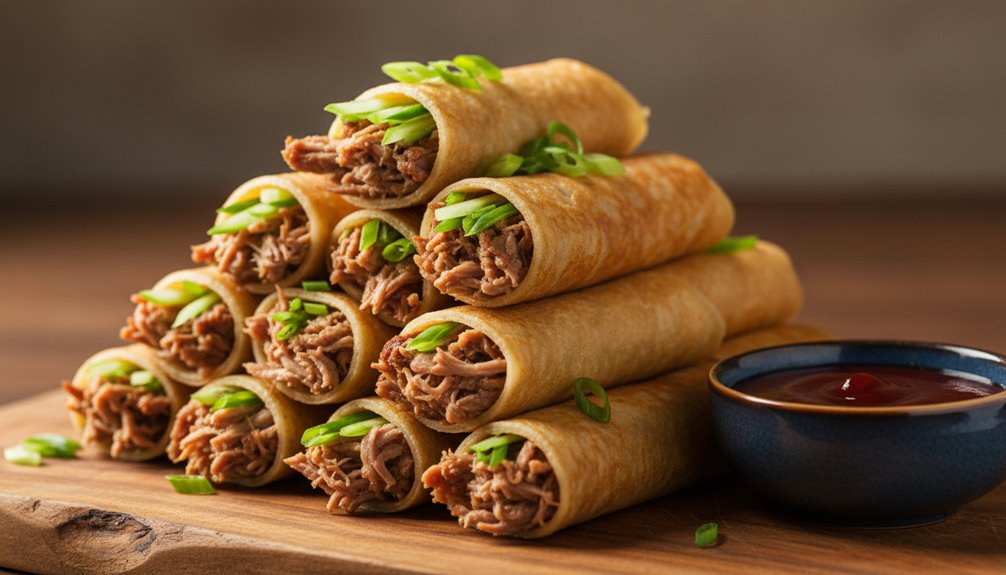 impressive elegant crispy harmonious duck pancakes