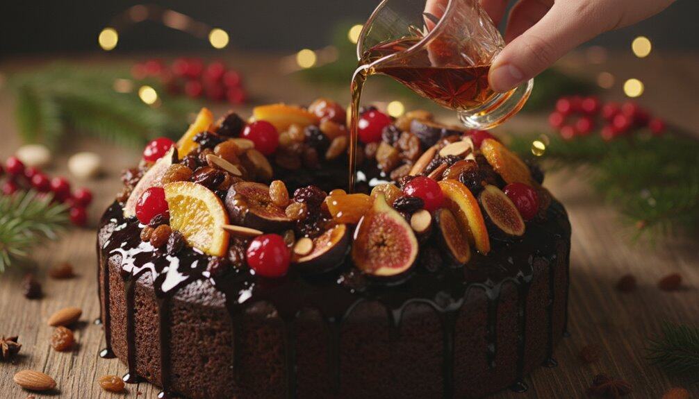 Rich Christmas Cake Recipe Loaded With Fruit and Brandy 2 infusing saturating enhancing and mellowing