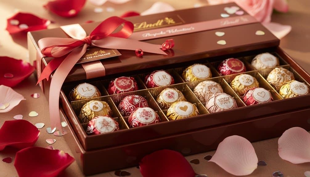 Indulge in luxurious assorted chocolates in a beautifully wrapped gift box, perfect for celebrating love or special occasions with elegance.