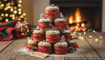 Delicious mini Christmas cakes adorned with holiday decorations, perfect for gift-giving and celebrating the festive season.