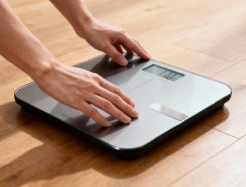 Accurately tracking body weight on a digital bathroom scale for health and fitness monitoring.