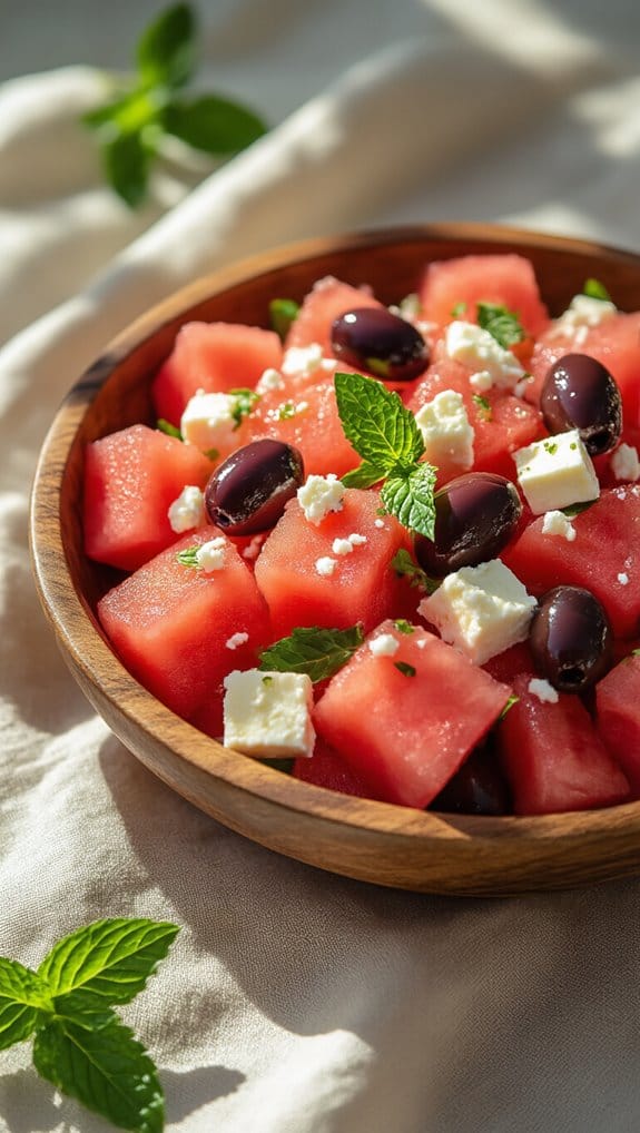 refreshing watermelon feta salad
