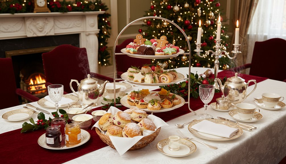 savory scone and sweet christmas tea