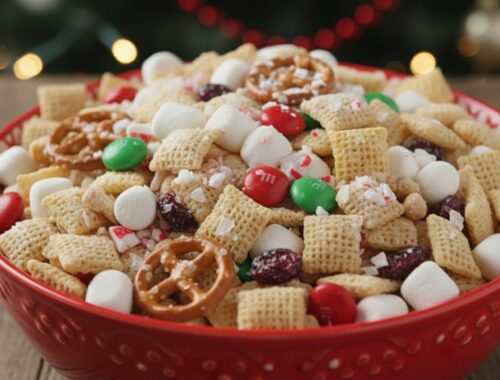 sweet salty christmas chex mix