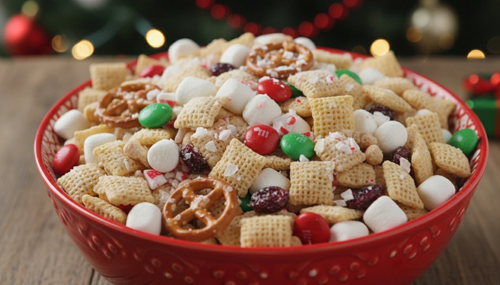 sweet salty christmas chex mix
