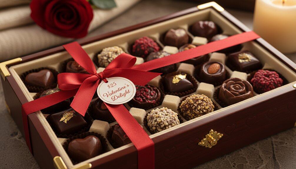 Luxurious assorted chocolates for Valentine's Day, beautifully crafted and perfect for gifting.