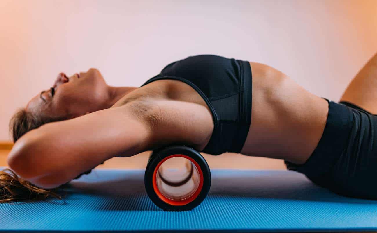women trying back stretching exercises